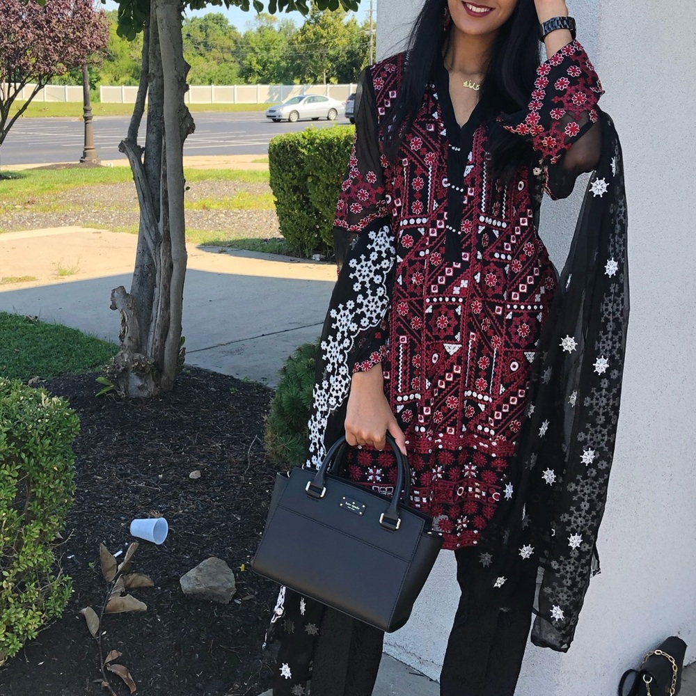 COPY - Agha Noor Embroidered Kurta and Dupatta